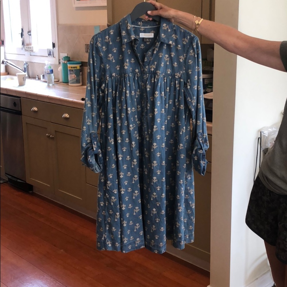 Anthropologie denim long sleeve dress